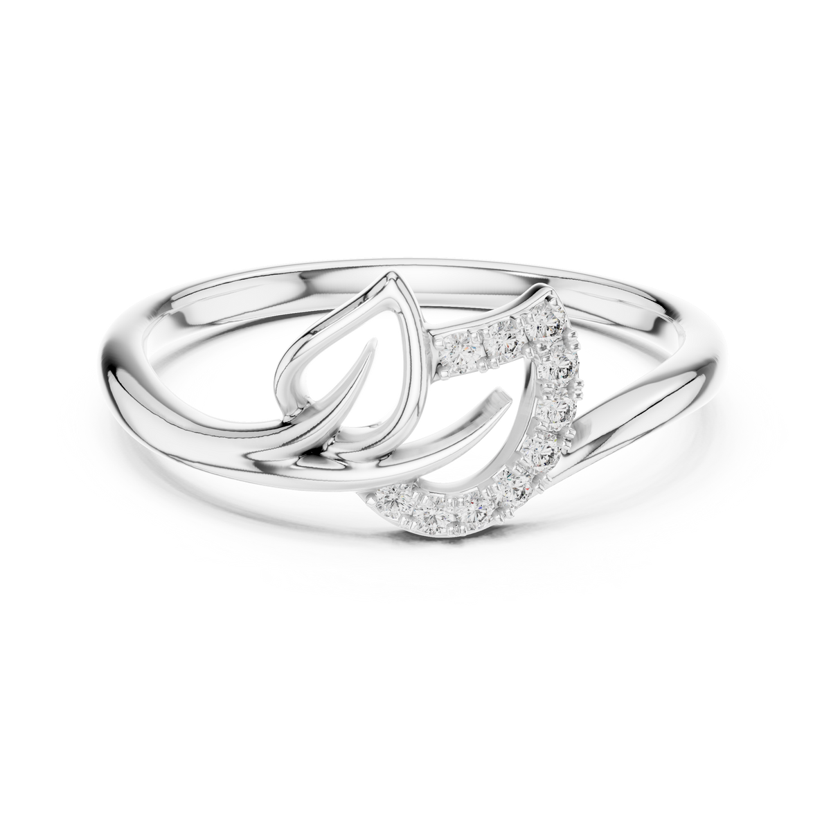 Virella Twin Leaf Lab Grown Diamond Bypass Ring