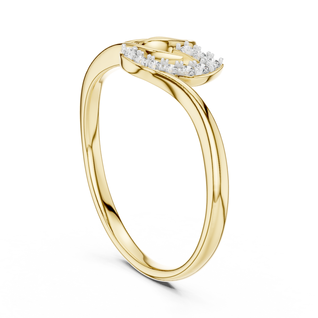 Virella Twin Leaf Lab Grown Diamond Bypass Ring
