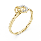 Virella Twin Leaf Lab Grown Diamond Bypass Ring