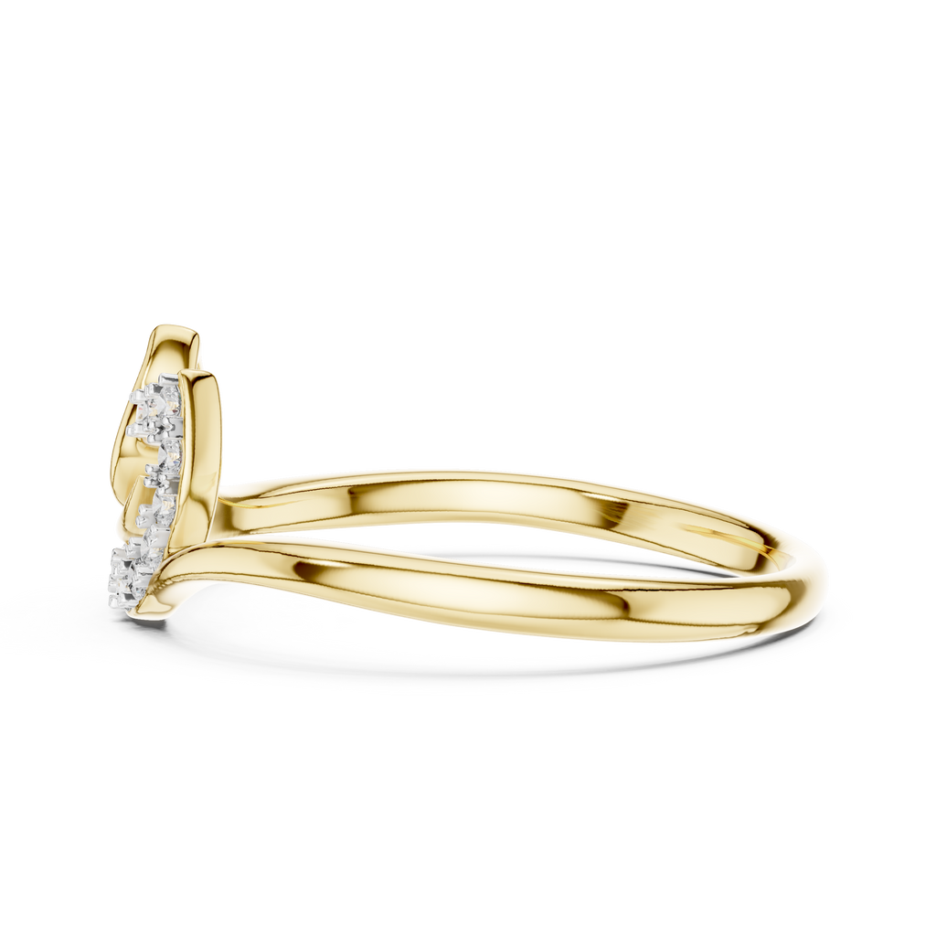 Virella Twin Leaf Lab Grown Diamond Bypass Ring