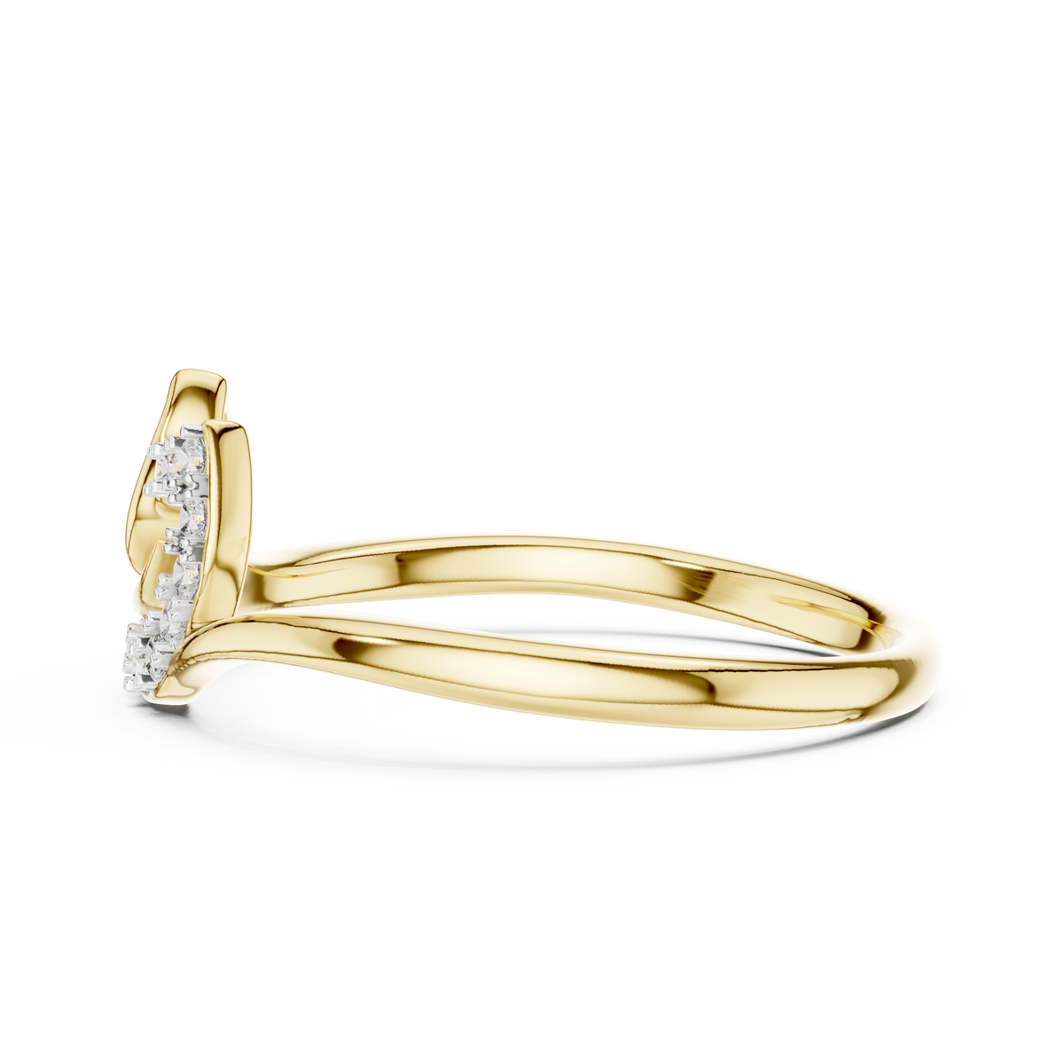 Virella Twin Leaf Lab Grown Diamond Bypass Ring