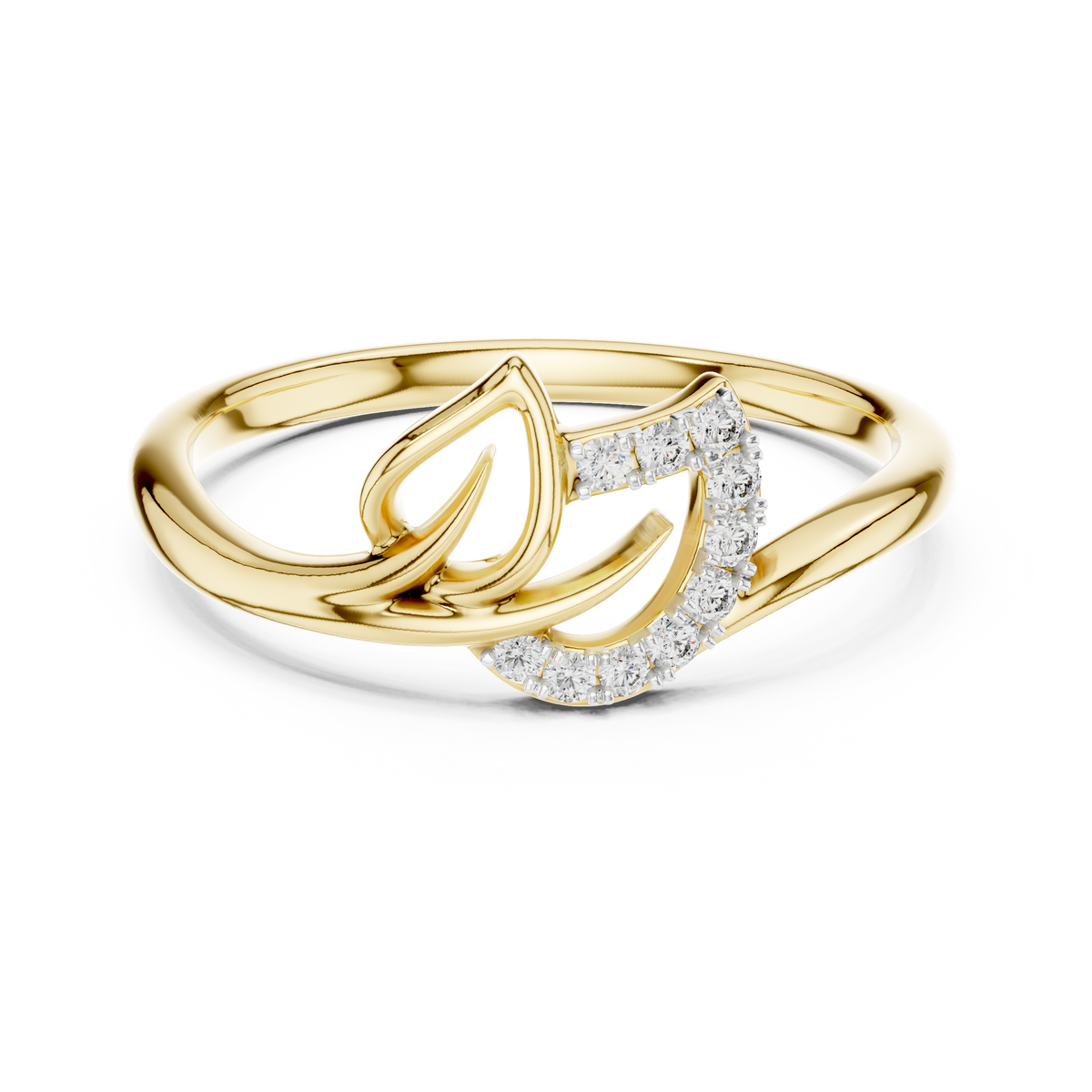 Virella Twin Leaf Lab Grown Diamond Bypass Ring