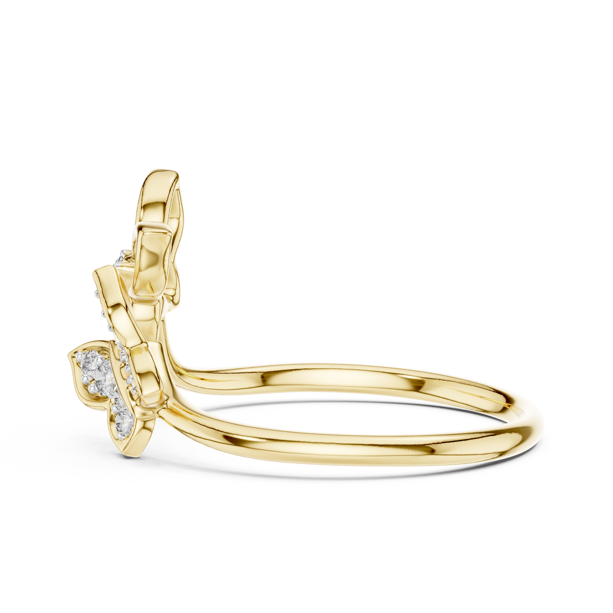 Papilia Double Butterfly Lab Grown Diamond Bypass Ring