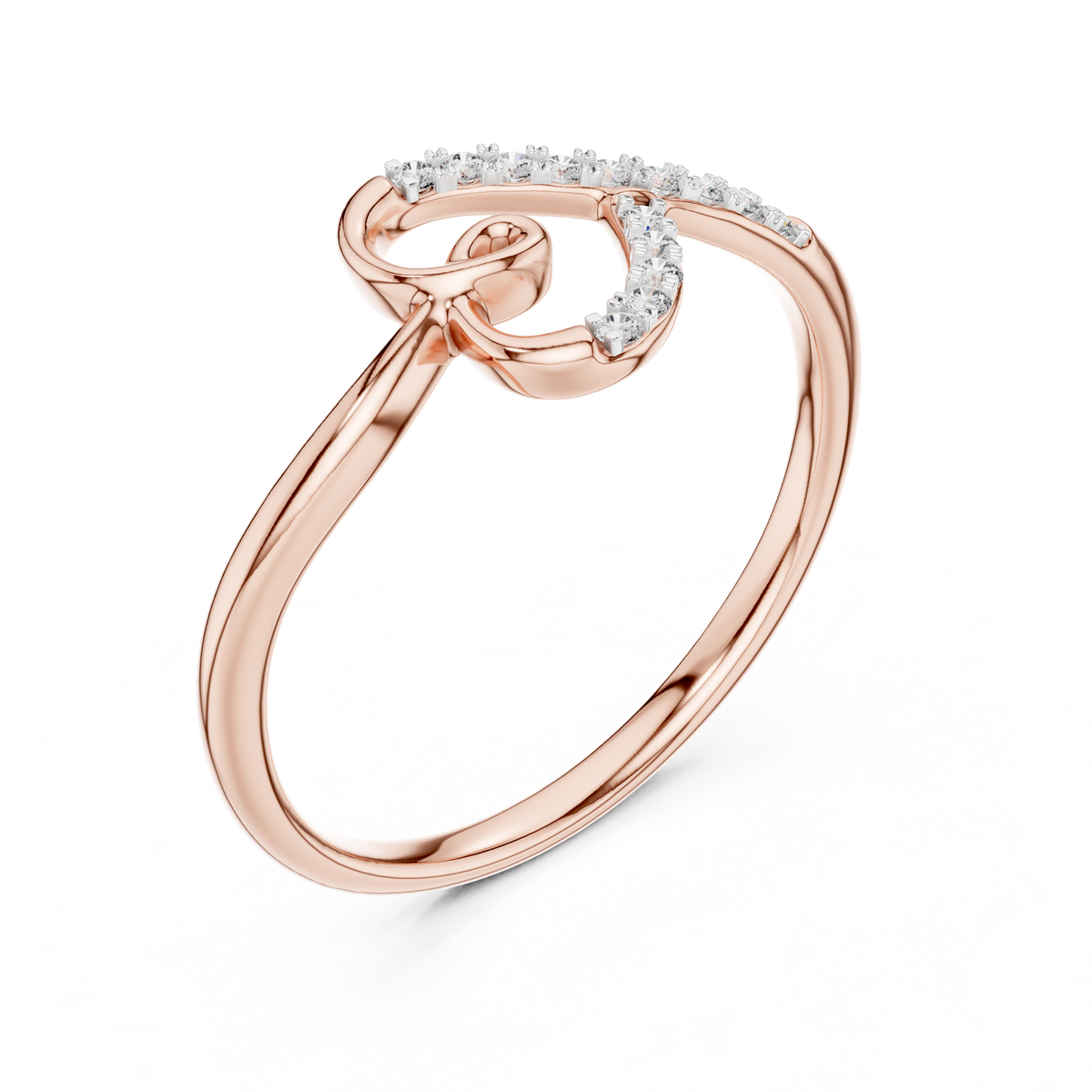 Cordelia Looped Heart Lab Grown Diamond Ring