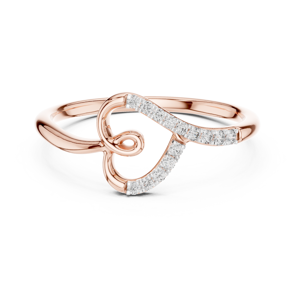 Cordelia Looped Heart Lab Grown Diamond Ring