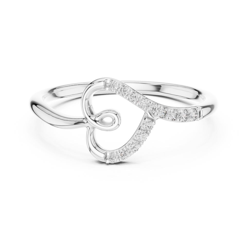 Cordelia Looped Heart Lab Grown Diamond Ring