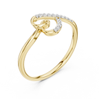 Cordelia Looped Heart Lab Grown Diamond Ring