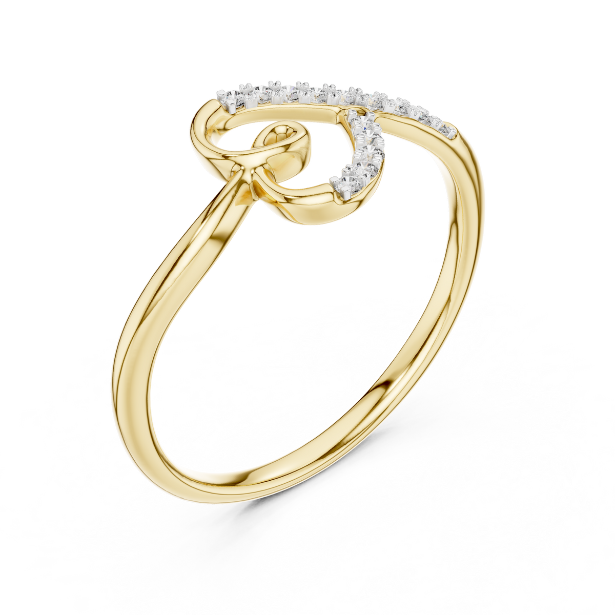 Cordelia Looped Heart Lab Grown Diamond Ring