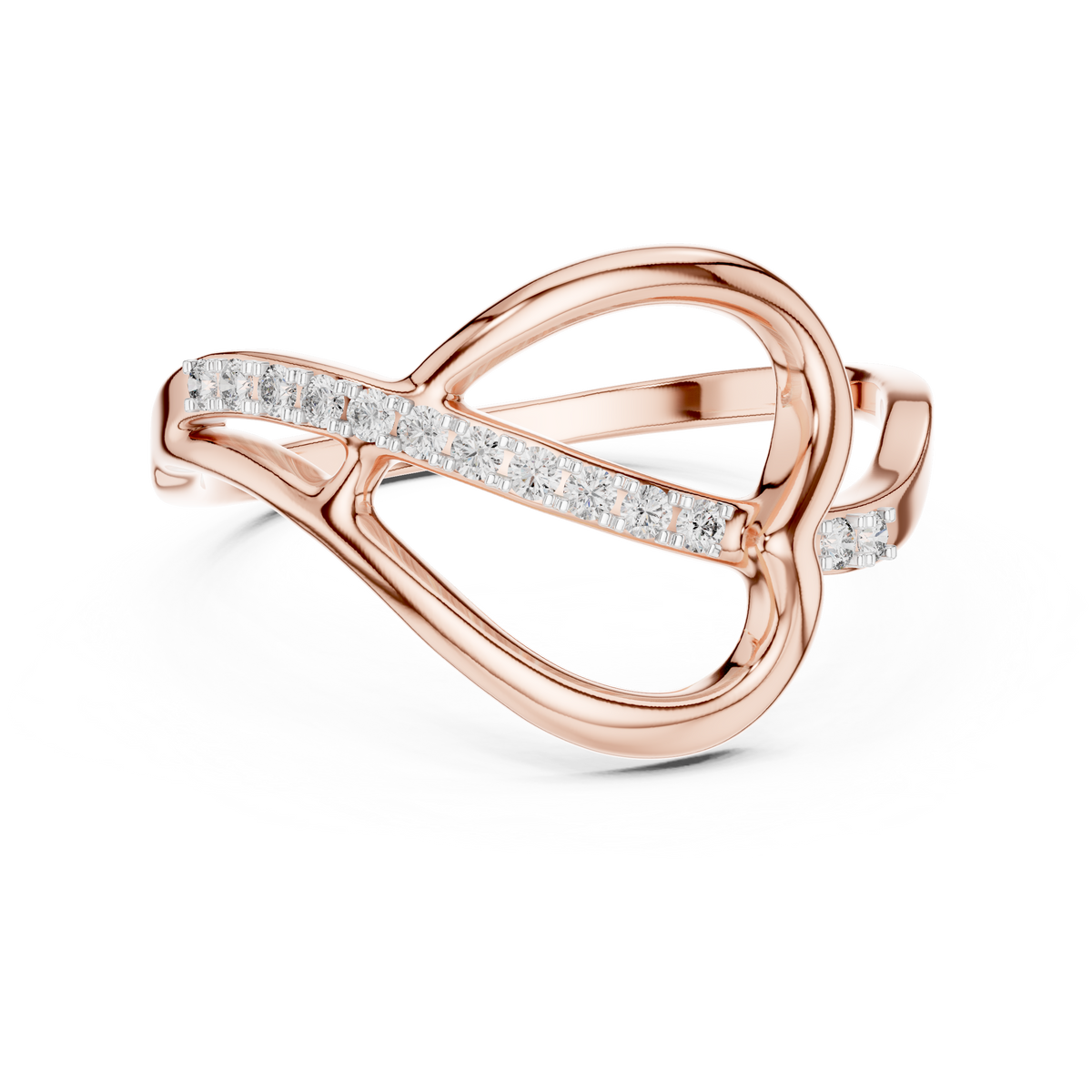 Eloria Open Heart Lab Grown Diamond Bypass Ring