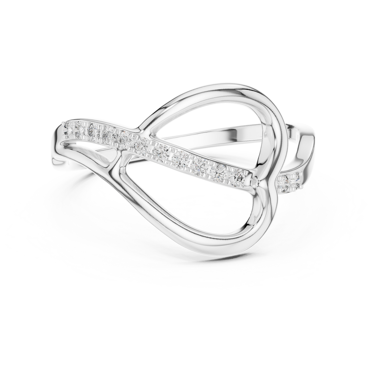 Eloria Open Heart Lab Grown Diamond Bypass Ring