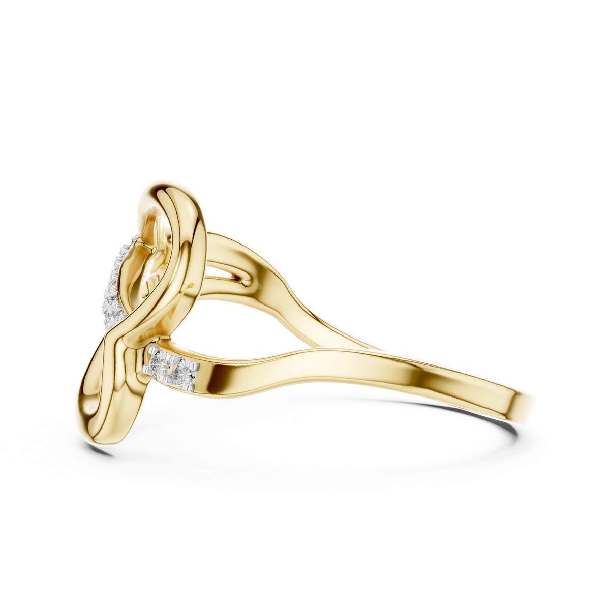 Eloria Open Heart Lab Grown Diamond Bypass Ring