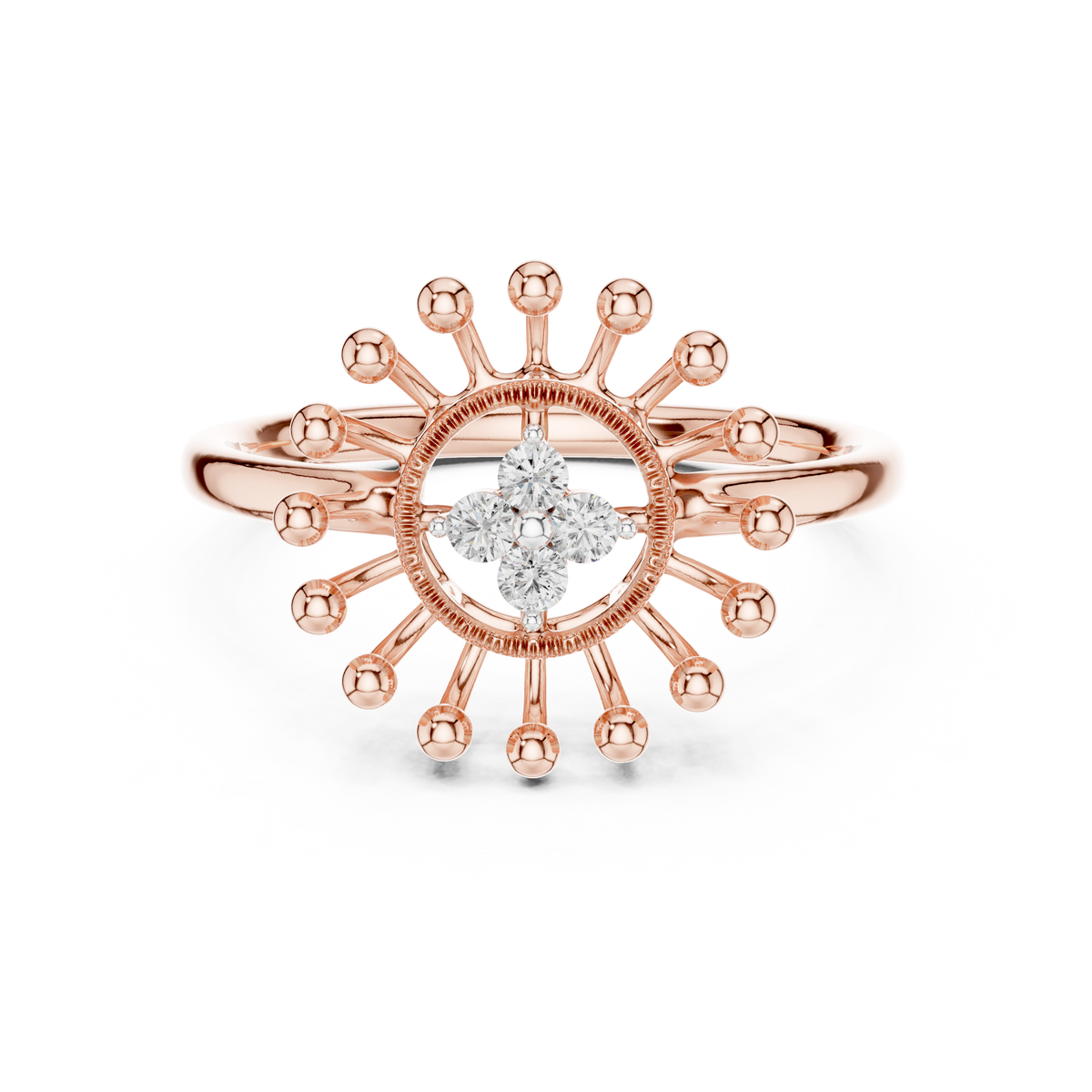 Heliora Sunburst Lab Grown Diamond Flower Ring