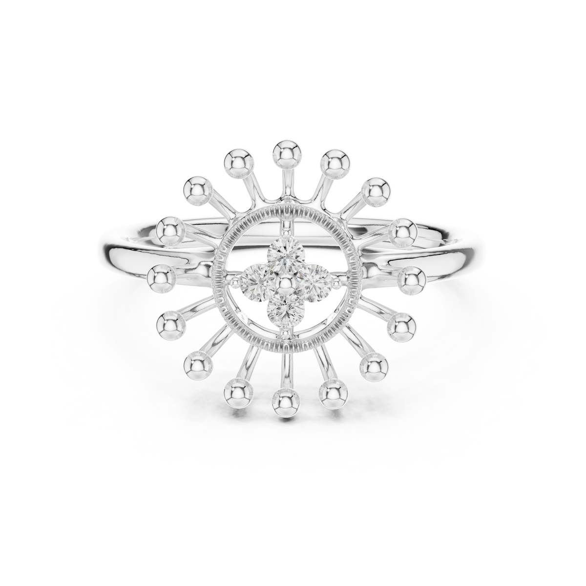 Heliora Sunburst Lab Grown Diamond Flower Ring
