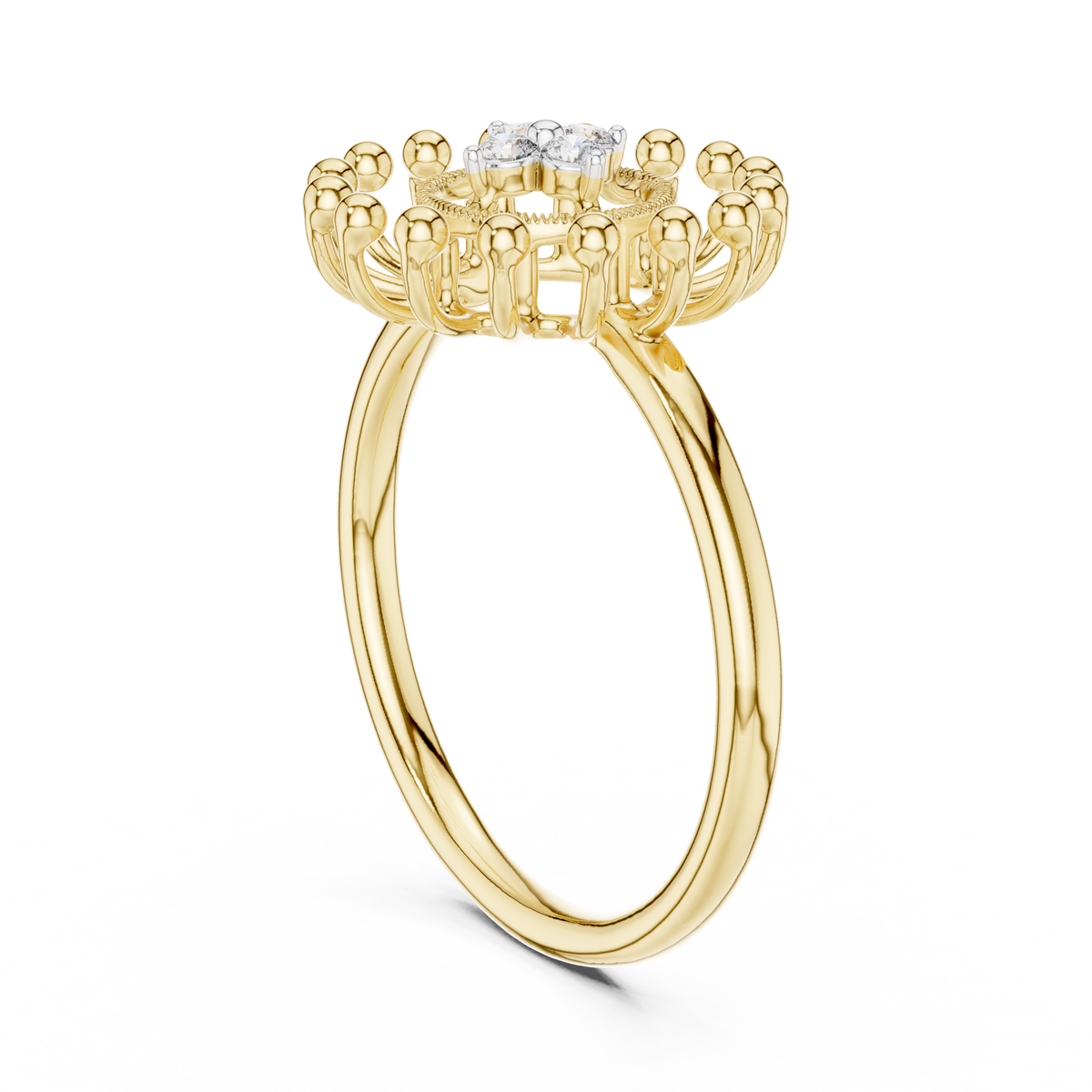 Heliora Sunburst Lab Grown Diamond Flower Ring