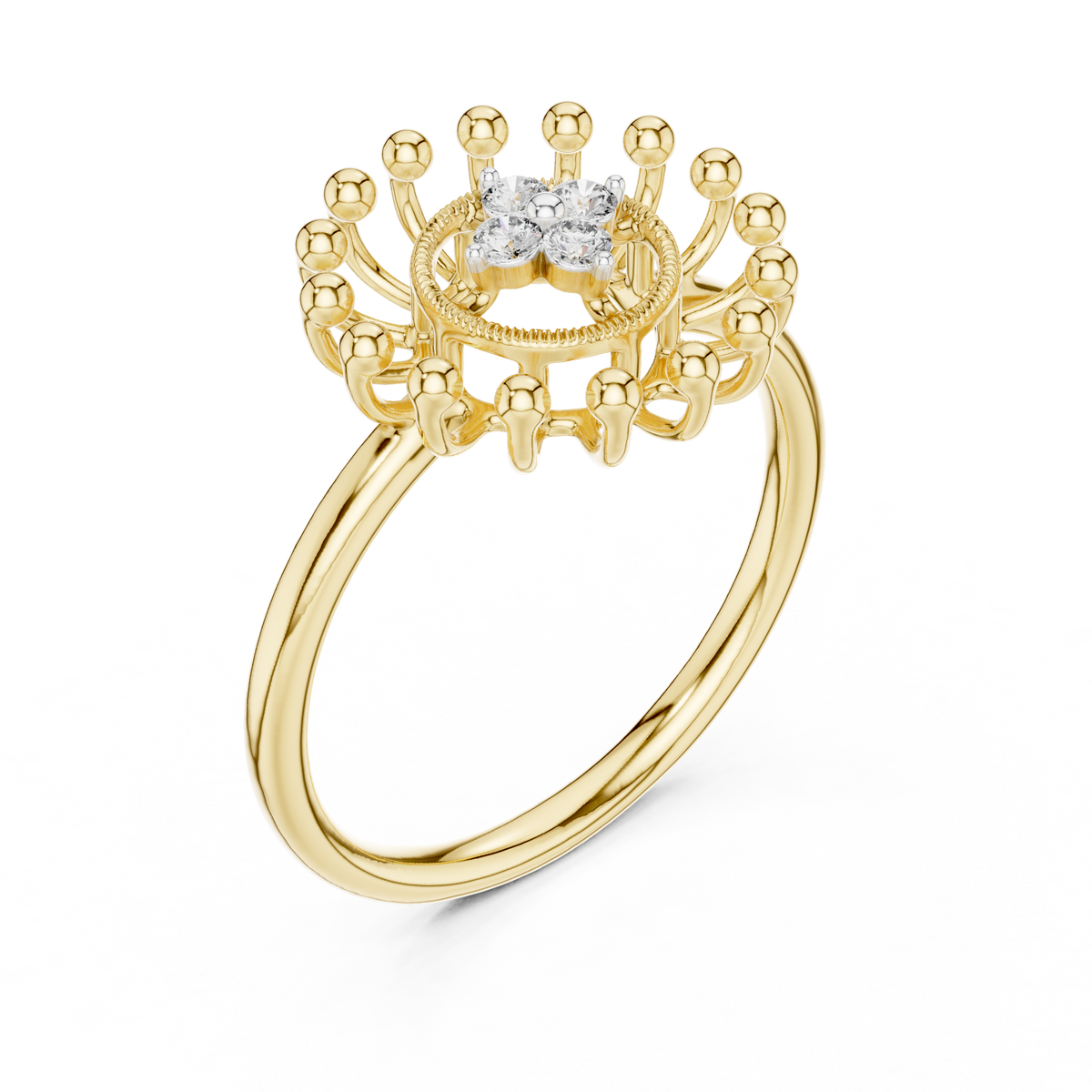 Heliora Sunburst Lab Grown Diamond Flower Ring