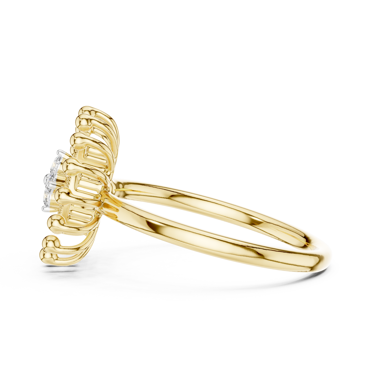 Heliora Sunburst Lab Grown Diamond Flower Ring