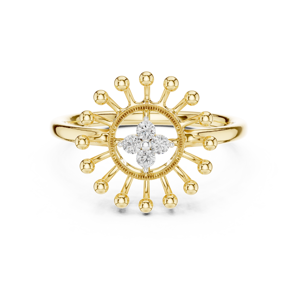 Heliora Sunburst Lab Grown Diamond Flower Ring