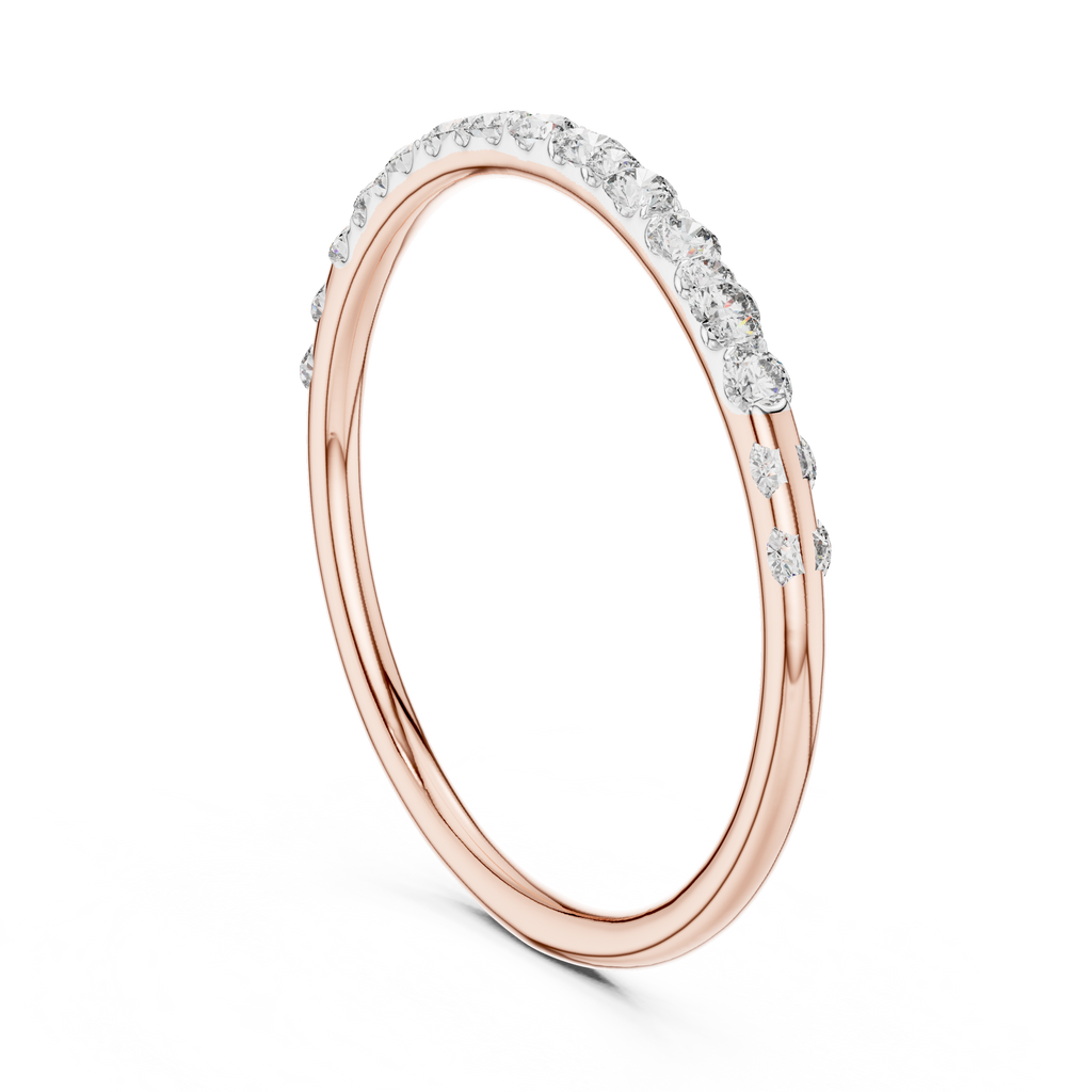 Lumera Slim Pavé Lab Grown Diamond Half Eternity Band