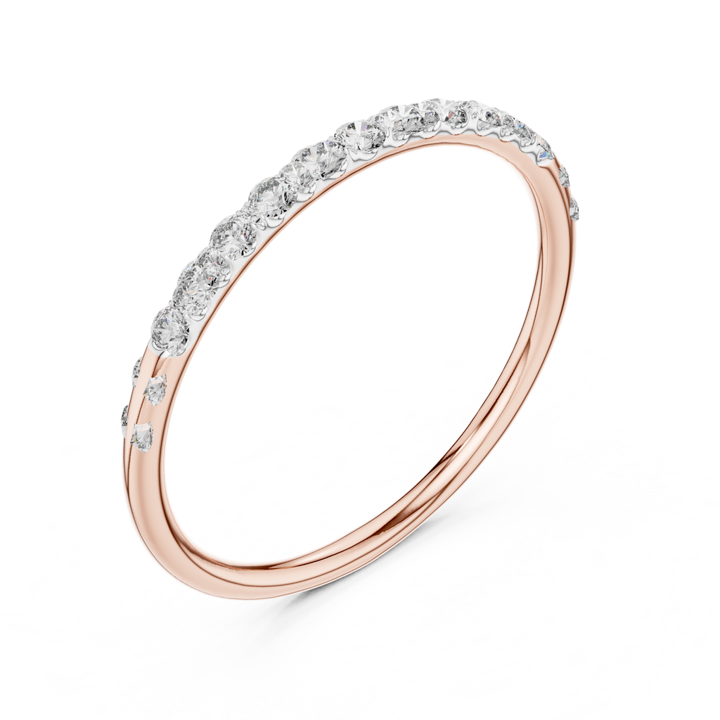 Lumera Slim Pavé Lab Grown Diamond Half Eternity Band
