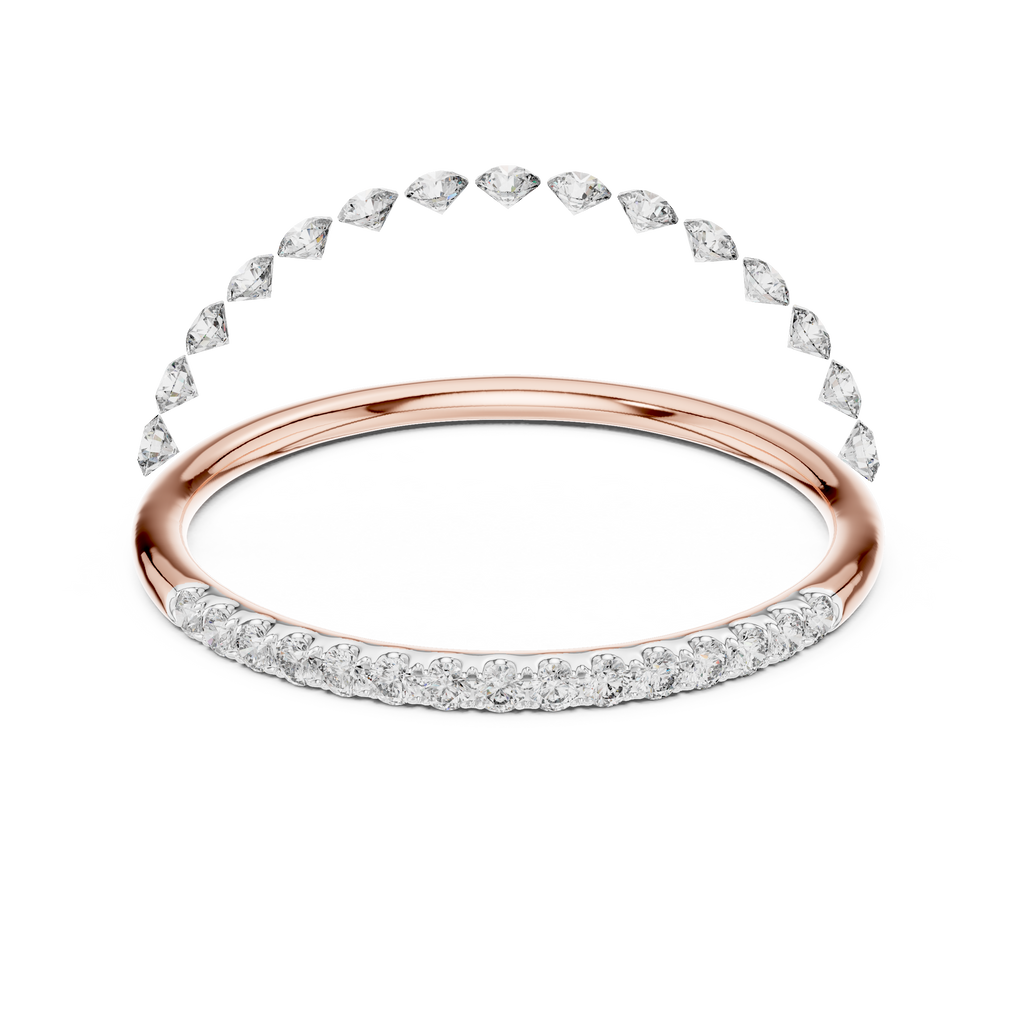 Lumera Slim Pavé Lab Grown Diamond Half Eternity Band