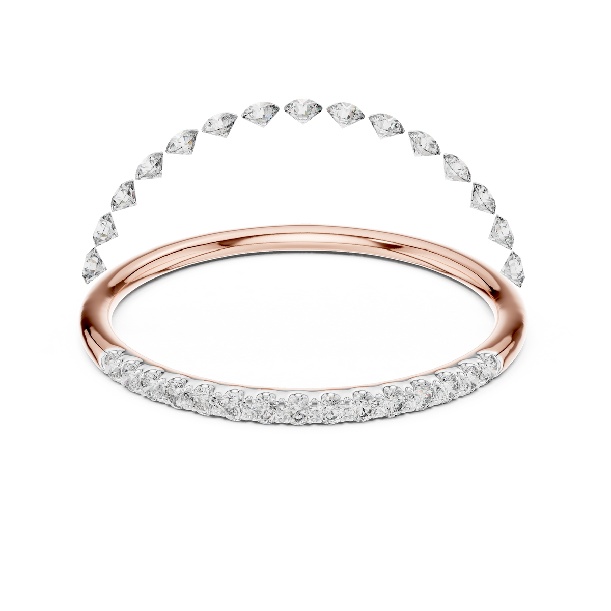 Lumera Slim Pavé Lab Grown Diamond Half Eternity Band