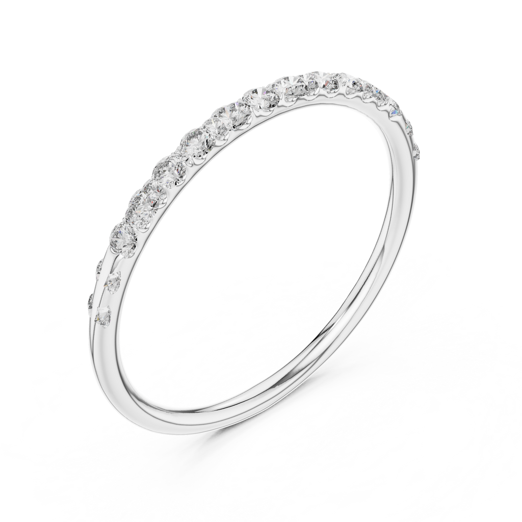 Lumera Slim Pavé Lab Grown Diamond Half Eternity Band