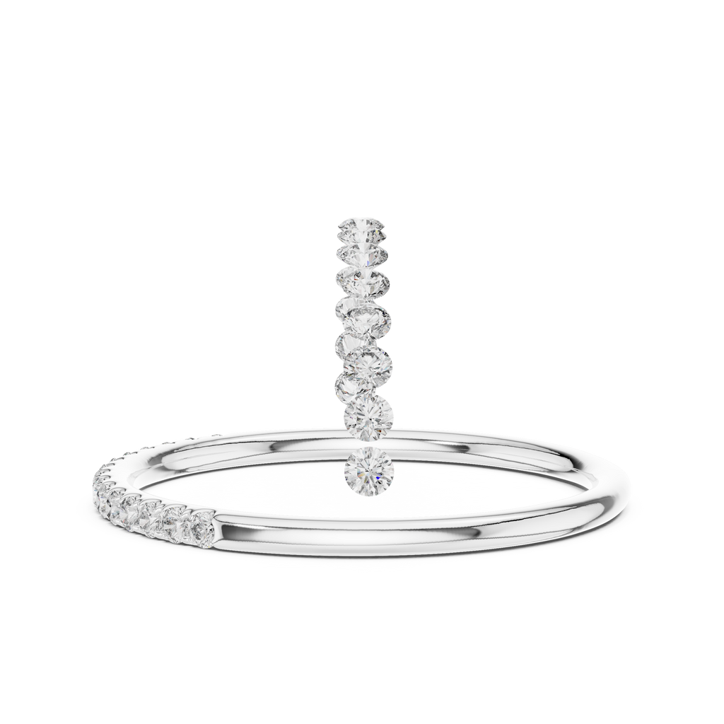 Lumera Slim Pavé Lab Grown Diamond Half Eternity Band