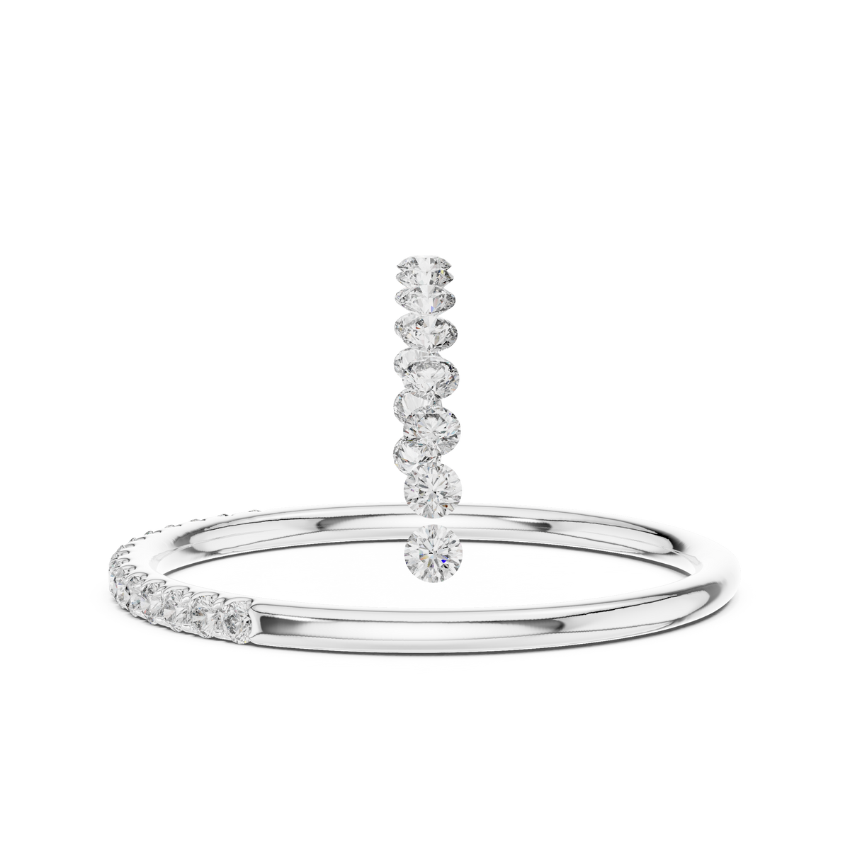 Lumera Slim Pavé Lab Grown Diamond Half Eternity Band