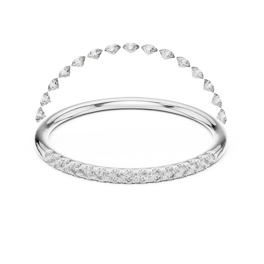 Lumera Slim Pavé Lab Grown Diamond Half Eternity Band