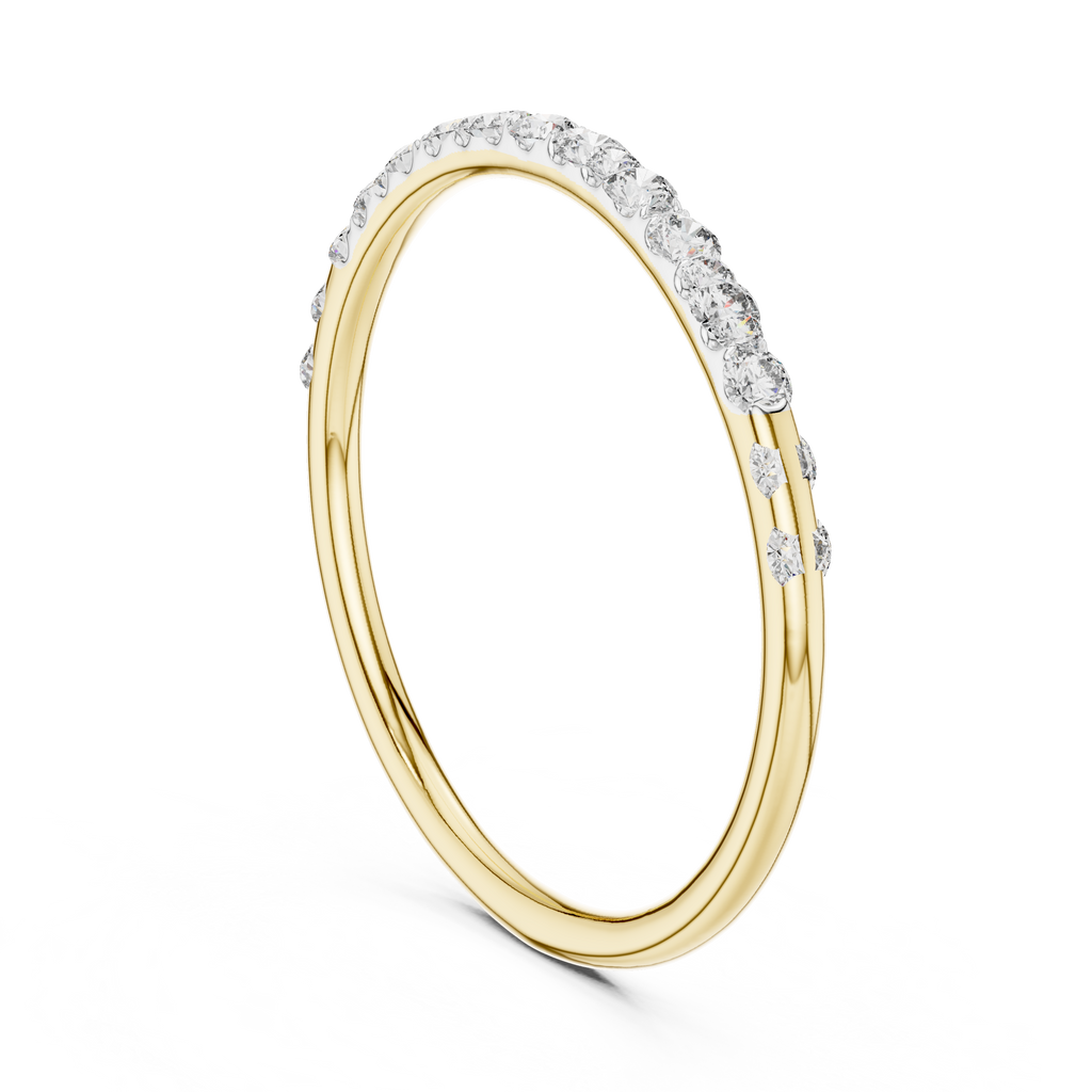 Lumera Slim Pavé Lab Grown Diamond Half Eternity Band