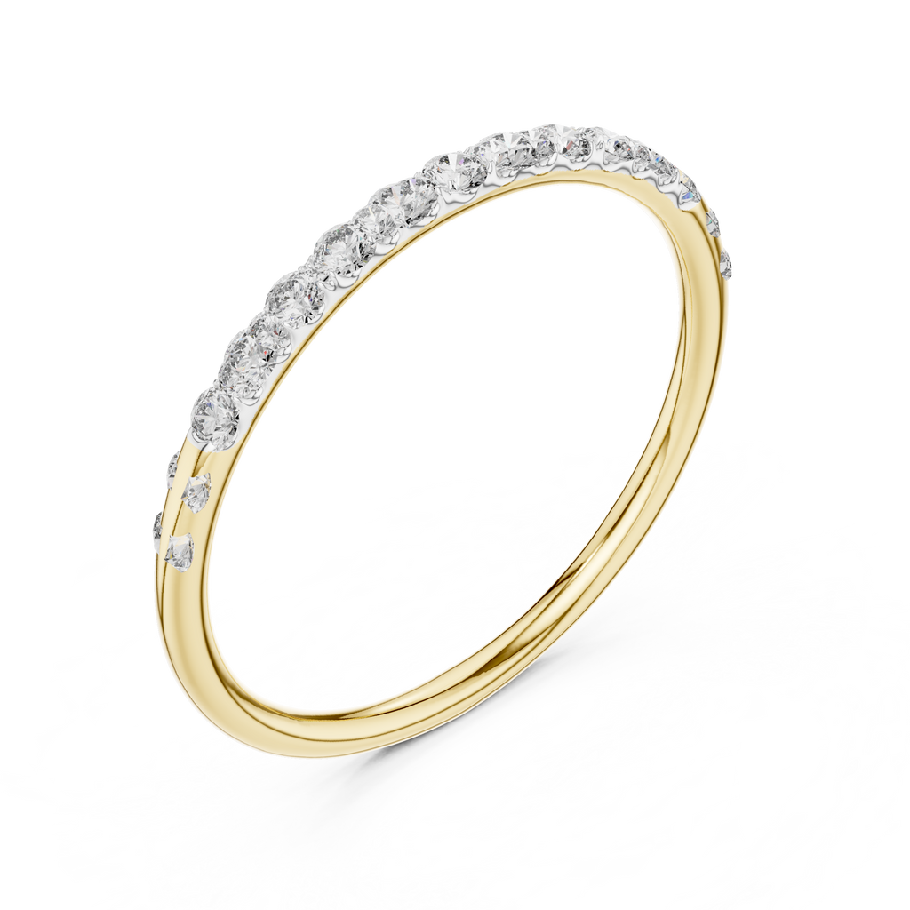 Lumera Slim Pavé Lab Grown Diamond Half Eternity Band