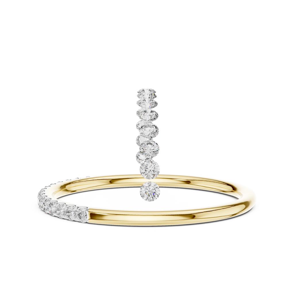 Lumera Slim Pavé Lab Grown Diamond Half Eternity Band