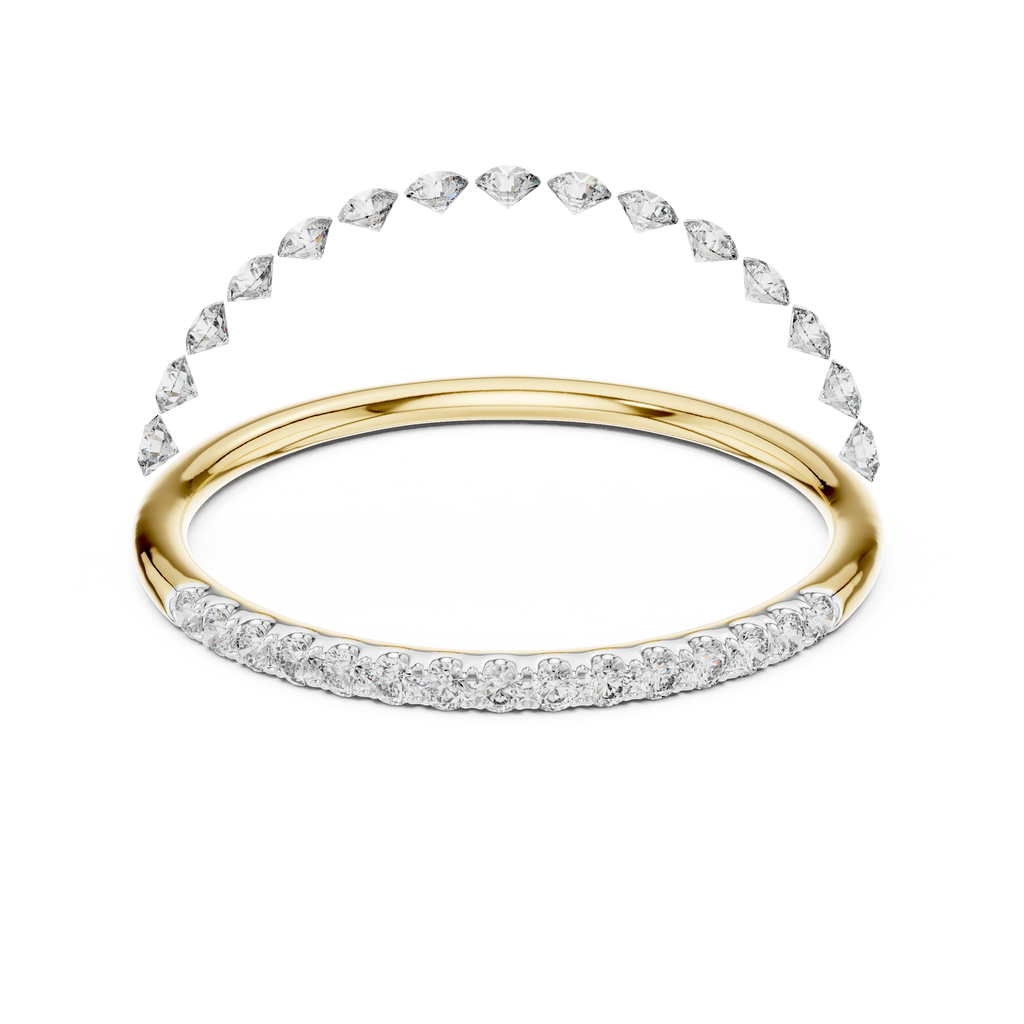 Lumera Slim Pavé Lab Grown Diamond Half Eternity Band