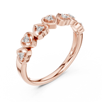 Cuorelle Seven Hearts Lab Grown Diamond Stackable Band