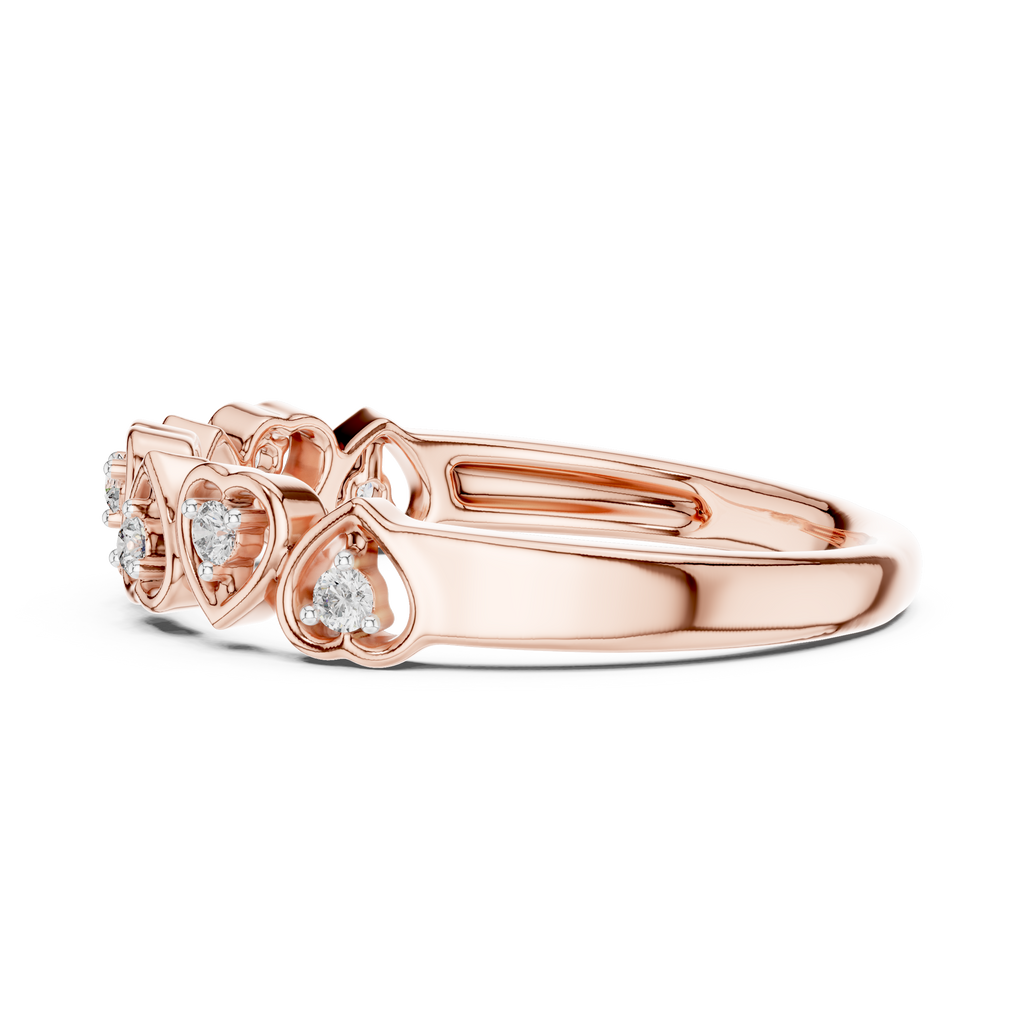 Cuorelle Seven Hearts Lab Grown Diamond Stackable Band
