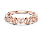 Cuorelle Seven Hearts Lab Grown Diamond Stackable Band