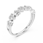 Cuorelle Seven Hearts Lab Grown Diamond Stackable Band