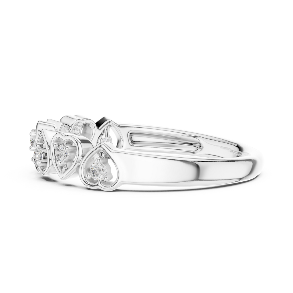 Cuorelle Seven Hearts Lab Grown Diamond Stackable Band