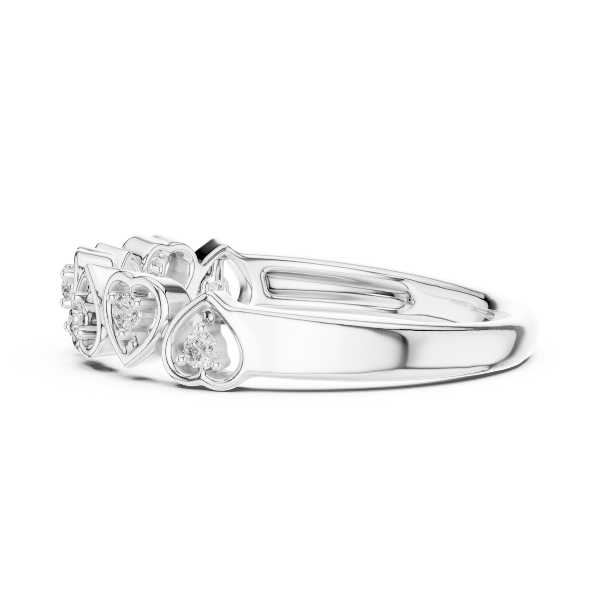 Cuorelle Seven Hearts Lab Grown Diamond Stackable Band