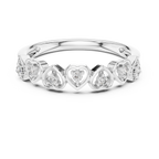 Cuorelle Seven Hearts Lab Grown Diamond Stackable Band