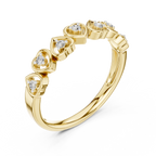 Cuorelle Seven Hearts Lab Grown Diamond Stackable Band