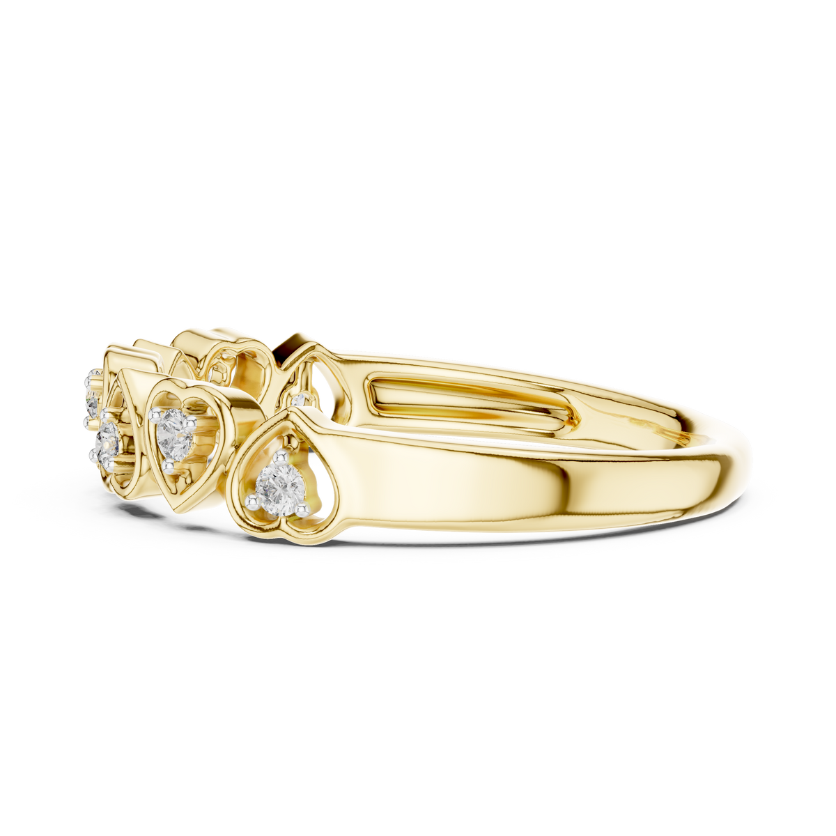 Cuorelle Seven Hearts Lab Grown Diamond Stackable Band