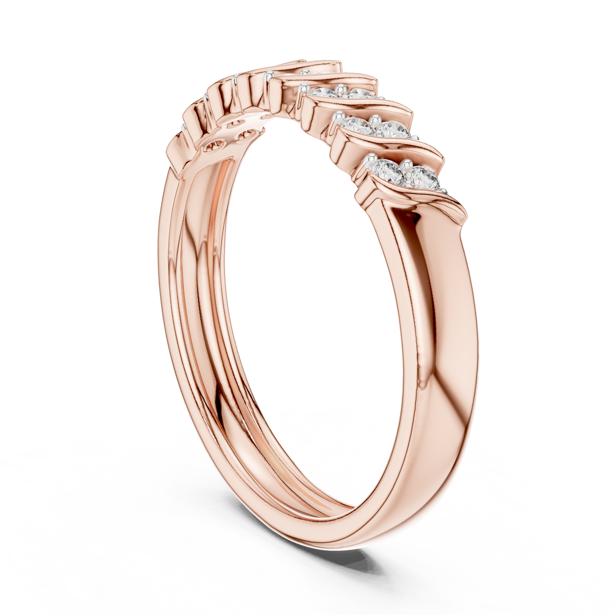 Ondara S-Wave Lab Grown Diamond Half Eternity Band
