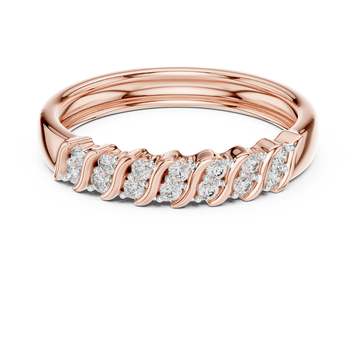 Ondara S-Wave Lab Grown Diamond Half Eternity Band