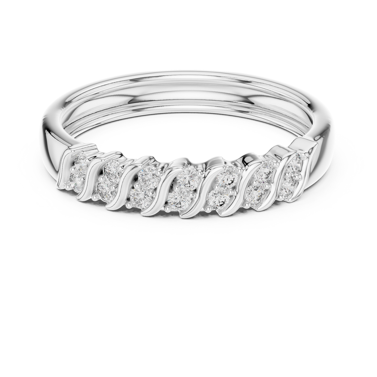 Ondara S-Wave Lab Grown Diamond Half Eternity Band