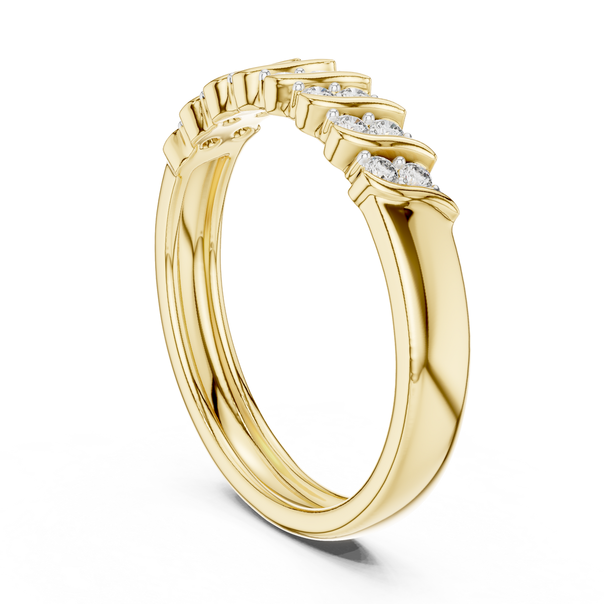 Ondara S-Wave Lab Grown Diamond Half Eternity Band