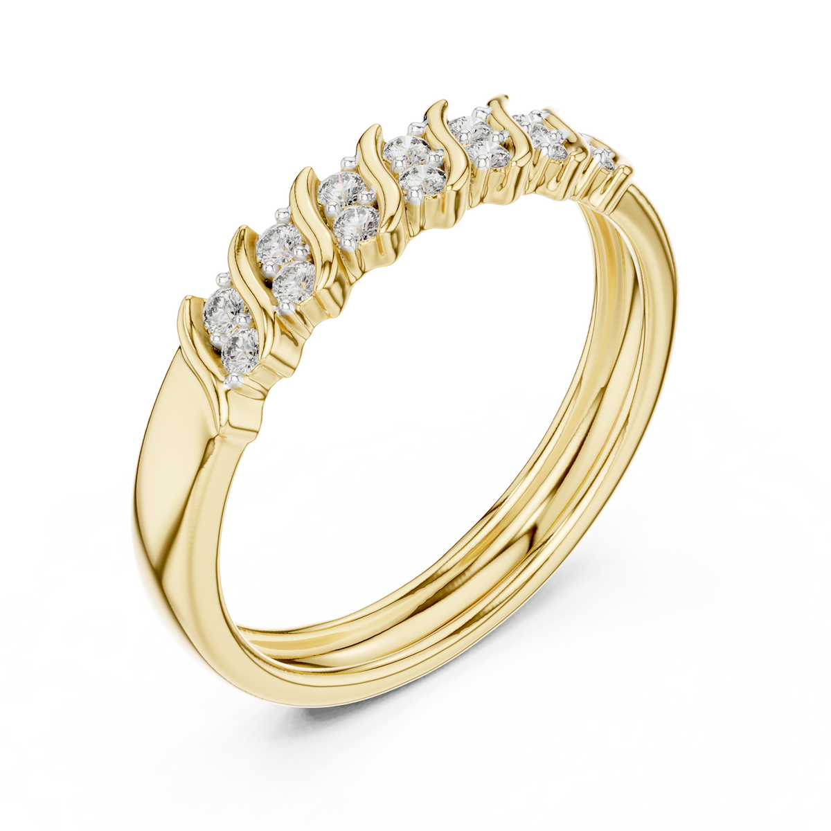 Ondara S-Wave Lab Grown Diamond Half Eternity Band