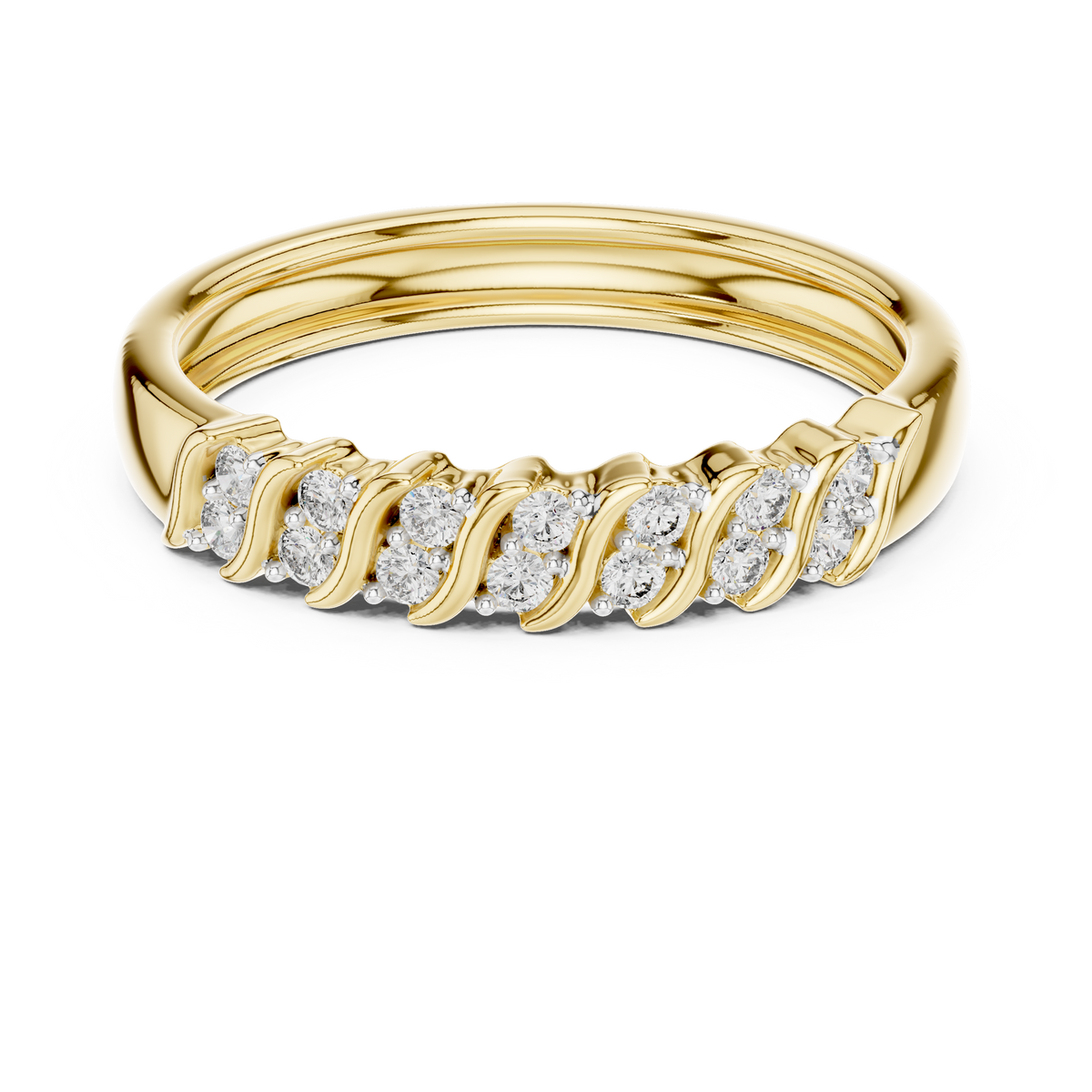 Ondara S-Wave Lab Grown Diamond Half Eternity Band