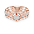 Meisterwerk mit dreieckigem Diamantcluster und geriffelten, abgestuften Flügeln