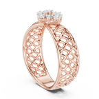 Jaalika Openwork Lattice Lab Grown Diamond Cocktail Ring